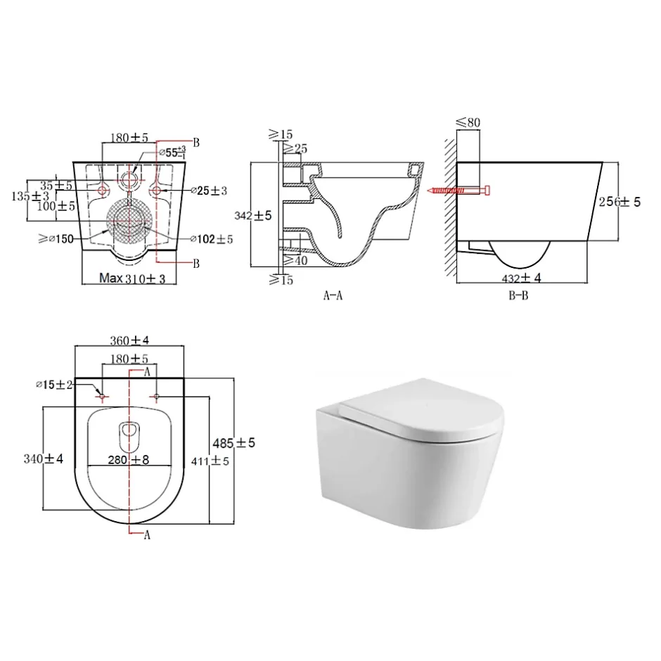 Grohe Pack WC Rapid SL + cuvette sans bride SAT, fixations cachées + plaque Skate chrome + Set habillage(RapidSL-SATrimless-sabo)* Wc Suspendu