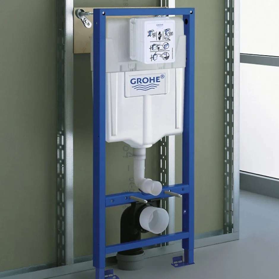 Grohe Pack WC Rapid SL + WC Swiss Aqua Technologies Infinitio sans bride + Plaque Arena chrome + Set d'habillage* Wc Suspendu