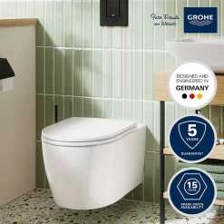 Grohe Pack WC suspendu Start Round caréné sans bride, abattant frein de chute déclipsable* Wc Suspendu