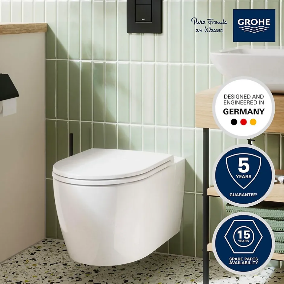 Grohe Pack WC suspendu Start Round caréné sans bride, abattant frein de chute déclipsable* Wc Suspendu