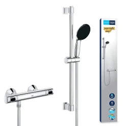 Grohe Precision Flow Mitigeur Thermostatique ensemble de douche avec barre 60cm 34800001* Colonne De Douche Thermostatique