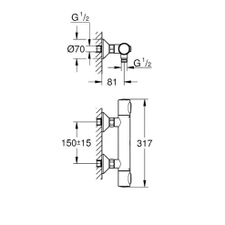 Grohe Precision Flow Mitigeur thermostatique Douche 34840000* Robinet De Douche