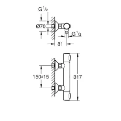 Grohe Precision Flow Mitigeur thermostatique Douche 34840000* Robinet De Douche