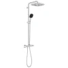 Grohe Quickfix Colonne de douche thermostatique XXL Cube 250 + Douchette 2 jets, Chrome (26696022)