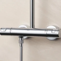 Grohe Quickfix Colonne de douche thermostatique XXL Round 250 + Douchette 2 jets, Chrome (26816022)* Colonne De Douche Hydromassante