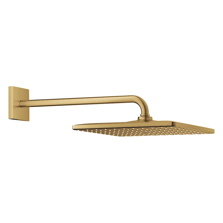 Grohe Rainshower Mono 310 Cube Ensemble douche de tête 1 jet et bras 422mm, Cool Sunrise brossé (26564GN0)