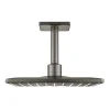 Grohe Rainshower Smartactive 310 Cube Set douche de tête 2 jets et bras plafonnier 142mm, Hard Graphite brossé (26481AL0)* Colonne De Douche Sans Robinetterie