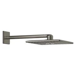 Grohe Rainshower Smartactive 310 Cube Set douche de tête 2 jets et bras 430mm, Hard Graphite brossé (26479AL0)