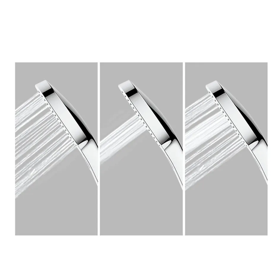 Swiss Aqua Technologies /Grohe Set de douche avec mitigeur + Douchette 3 jets barre avec curseur + Douche de tête XXL 254 mm Chrome