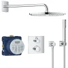 Grohe Set de douche Rainshower Cosmopolitan 310 avec thermostat encastré, chrome (34730000)* Colonne De Douche Sans Robinetterie