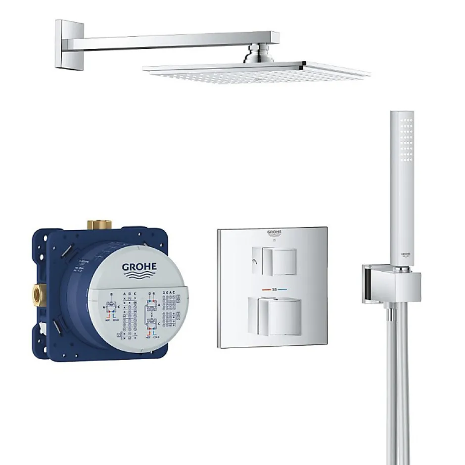 Grohe Set mitigeur de douche à encastrer Grohtherm Cube Rainshower Allure 230