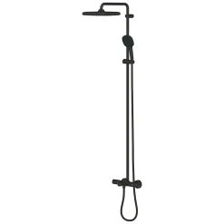 Grohe Vitalio Comfort 250 colonne de douche thermostatique bain/douche + douche de tête + douchette à main, noir mat (G269842431)* Colonne De Douche Hydromassante