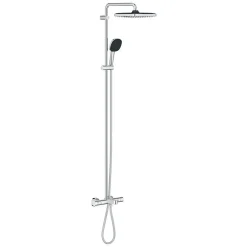 Grohe Vitalio Comfort 250 Colonne de douche avec mitigeur thermostatique + Douche de tête + Douchette 2 jets, chrome (G26984001)