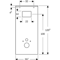 Geberit Habillage bâti-support blanc Lineo