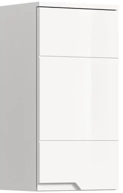 Chb Collection Hama - Armoire suspendue (L/H/P : 38x73x27 cm) en imitation blanc et blanc brillant profond* Armoire De Salle De Bains