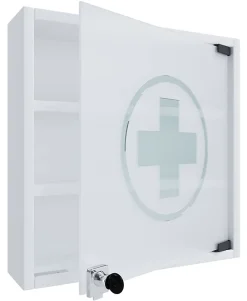 Vcm  Handicapé médical Hustila H. 40 x L. 32 x P. 10 cm Blanc* Armoire De Toilette