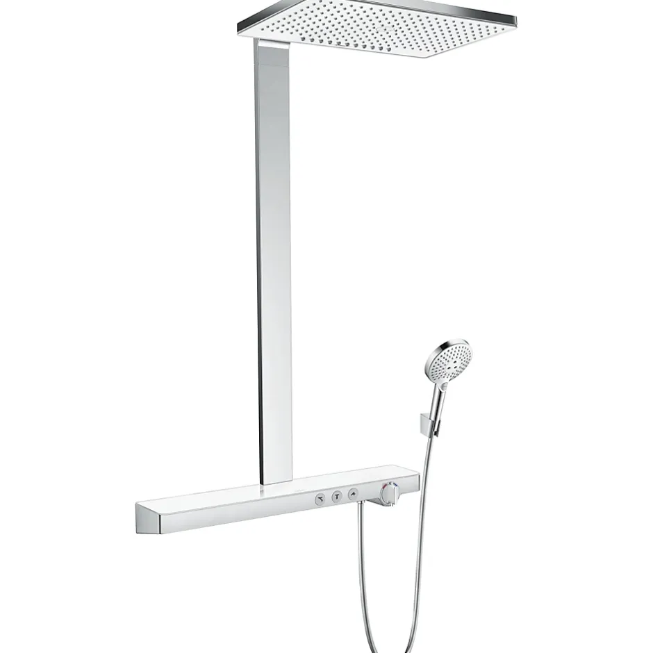 Hansgrohe Colonne de douche 460 2 jets avec mitigeur thermostatique blanc/chromé Rainmaker Select