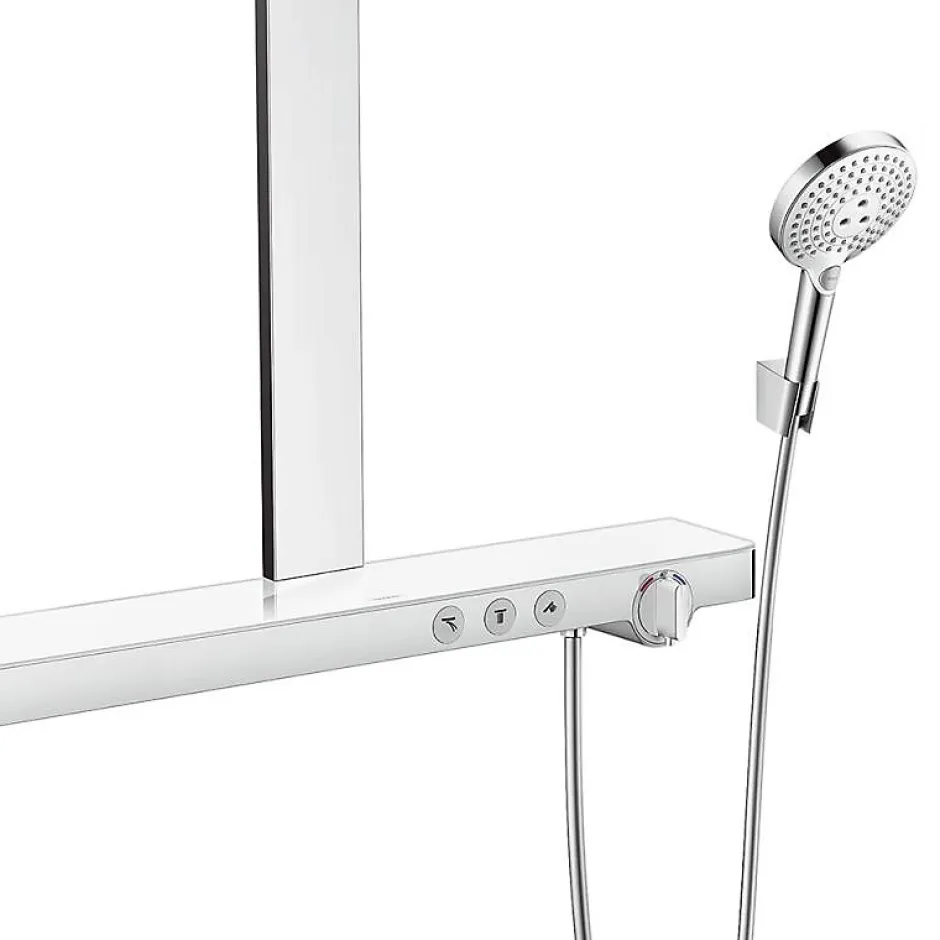 Hansgrohe Colonne de douche 460 2 jets avec mitigeur thermostatique blanc/chromé Rainmaker Select