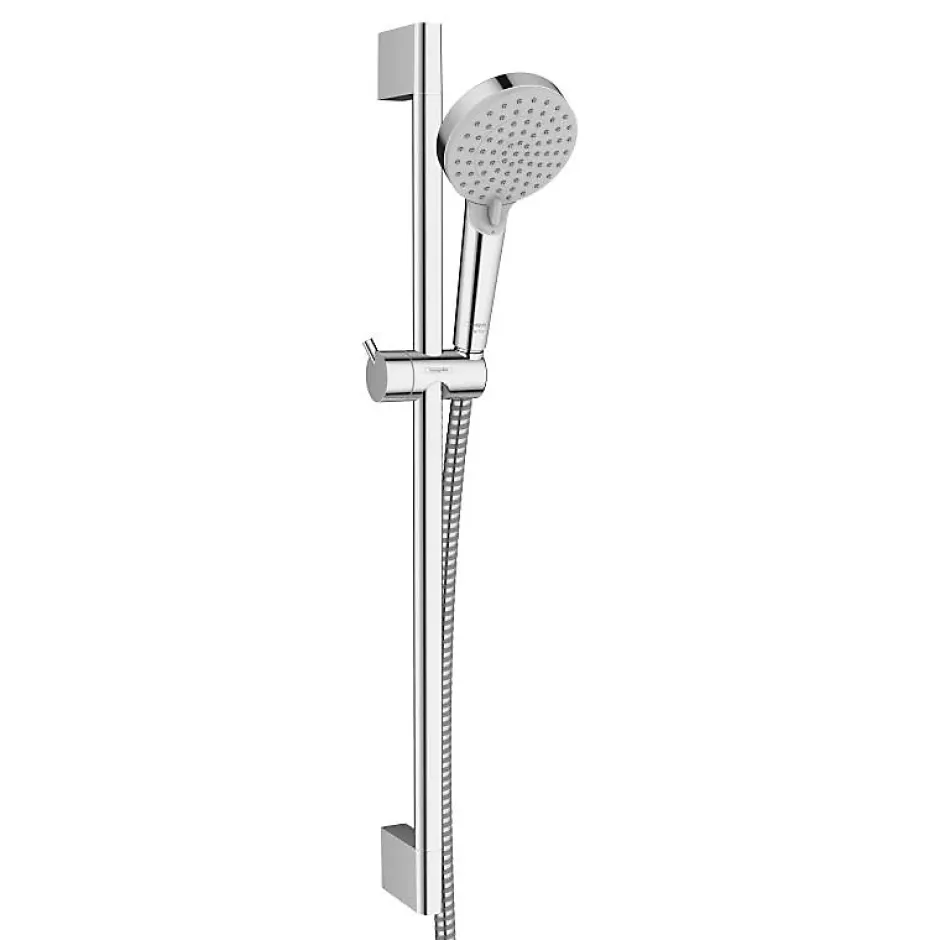 Hansgrohe Ecostat Set Mitigeur thermostatique Bain/douche + Barre de douche Unica + Douchette 2 jets, Chrome* Robinet De Baignoire