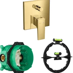 Hansgrohe Façade Metropol mitigeur bain douche encastré Aspect doré poli avec corps encastré et outil* Robinet De Douche
