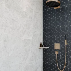 Hansgrohe Façade pour mitigeur thermostatique encastré Ecostat Square avec robinet d'arrêt et inverseur noir mat