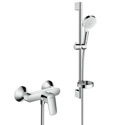 Hansgrohe Logis Pack Mitigeur monocommande + Set de douche Crometta Vario avec porte-savon (71600000-Crometta2)