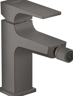 Hansgrohe Metropol Mitigeur bidet poignée manette, bonde Push-Open, Noir Chromé brossé (32520340)* Robinet De Bidet
