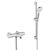Hansgrohe Pack Ecostat 1001 CL Mitigeur Thermostatique bain/douche + Set de douche Crometta Vario (13201000-CROMETTA)* Robinet De Baignoire