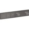 Hansgrohe RainSelect Module thermostatique encastré noir chromé brossé avec 2 fonctions (15380340)* Colonne De Douche Sans Robinetterie