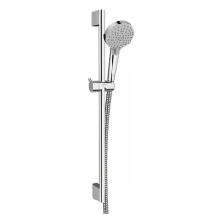 Hansgrohe Vernis Blend Set de douche mitigeur + Douchette à main 2 jets + Barre 65cm, Chrome (71640000-Vernis)