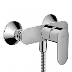 Hansgrohe Vernis Blend Set de douche mitigeur + Douchette à main 2 jets + Barre 65cm, Chrome (71646000-Vernis)* Colonne De Douche Sans Robinetterie