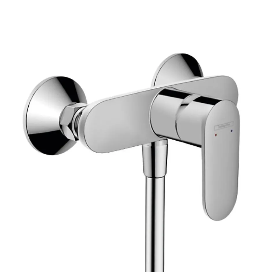 Hansgrohe Vernis Blend Set Mitigeur de douche + Douchette à main XXL 105mm 3 jets + Flexible de douche 125cm, support mural