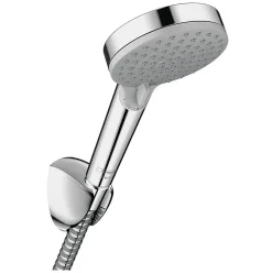 Hansgrohe Vernis Blend Set de douche avec support mural, Douchette 100 Vario 2 jets EcoSmart, Flexible 160cm, Chrome (26278000)* Pommeau De Douche, Flexible Et Barre De Douche