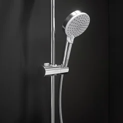 Hansgrohe Vernis Shape Colonne de douche 230 1jet Green 5,7 l/min avec mitigeur thermostatique, Chrome (26319000)* Colonne De Douche Hydromassante