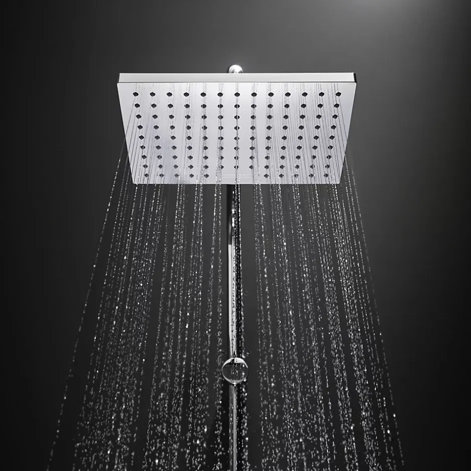 Hansgrohe Vernis Shape Colonne de douche 230 1jet Green 5,7 l/min avec mitigeur thermostatique, Chrome (26319000)* Colonne De Douche Hydromassante