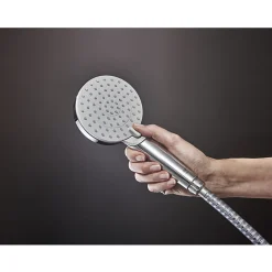 Hansgrohe Vernis Shape Colonne de douche 230 1jet Green 5,7 l/min avec mitigeur thermostatique, Chrome (26319000)* Colonne De Douche Hydromassante