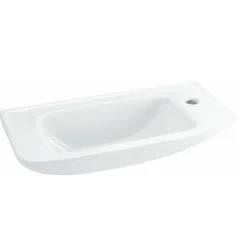Ideal Standard Ensemble EUROVIT Lave-mains 125 x 500 x 235 mm, blanc + Siphon Alca en Métal Chromé (R421901-SET)