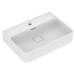 Ideal Standard Strada II Lavabo 600x430 mm blanc, 1 trou de robinet, couvercle de vidage en porcelaine inclus, non meulé (T300001)* Lavabo