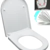 Idevit Abattant WC à fermeture douce Softclose adaptable sur la plupart des cuvettes, blanc (EASY2244)* Abattant Wc