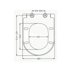 Idevit Abattant WC à fermeture douce Softclose adaptable sur la plupart des cuvettes, blanc (EASY2244)* Abattant Wc
