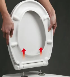 Idevit Abattant WC à fermeture douce Softclose adaptable sur la plupart des cuvettes, blanc (EASY2244)* Abattant Wc