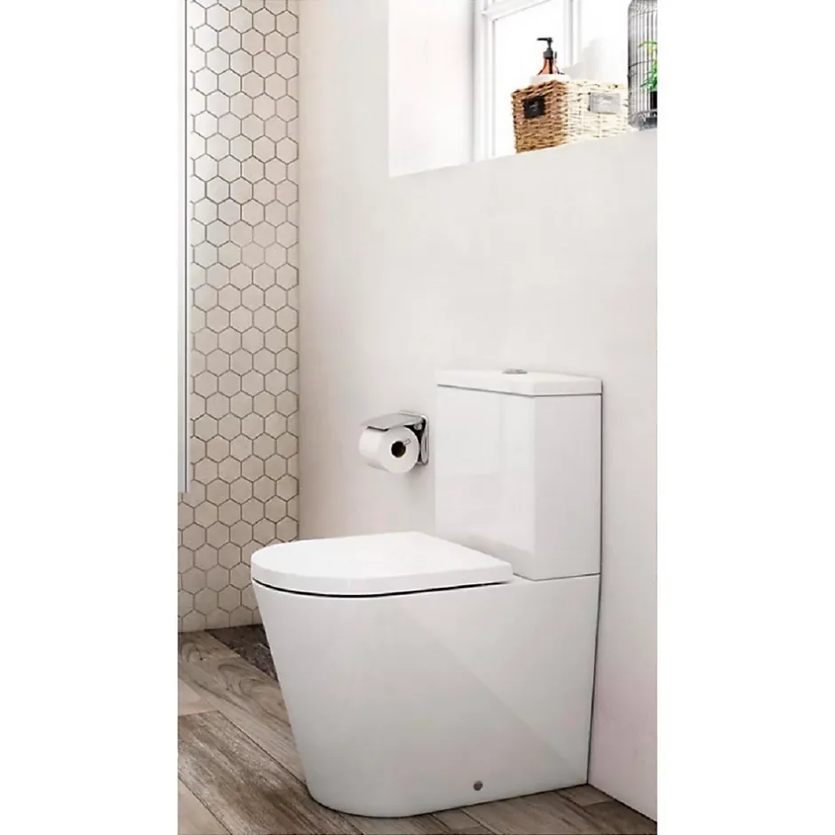 Roca Inspira ROUND - Cuvette au sol Rimless à évacuation dual A342526000 (sans réservoir et siège)* Wc À Poser