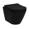 Vitra Integra WC sans bride + Abattant avec frein de chute en Duroplast, Noir mat (7041-083-6285)