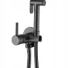Invena Robinet Bidet Douchette Noir Mural Monocommande* Robinet De Bidet