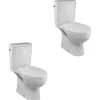 Jacob Delafon Lot de 2 WC à poser sans bride Patio + abattant