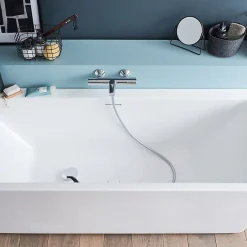 Jacob Delafon mitigeur thermostatique bain douche mural Simone Chrome
