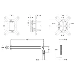 Jacob Delafon Robinet de douche avec mitigeur encastrable mécanique Modulo rond* Colonne De Douche Encastrable