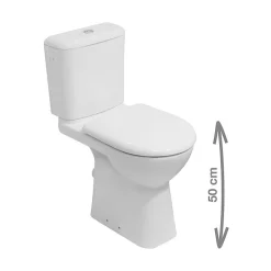 Roca Jika (Groupe ) Pack WC à poser Deep PMR avec évacuation horizontale (SETJIKA-PMR-H)
