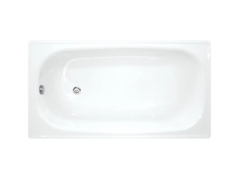 Jika (Groupe Roca) Riga 130 x 70 cm Baignoire gain de place 150 L en acier émaillé, sans pieds, blanc (H2340300000001)
