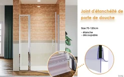Sirhona Joint de porte de douche 700mm pour paroi en verre de 8mm